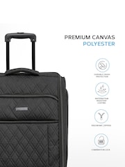 Flight Knight 56x45x25cm Easy Jet Overhead Soft Case Cabin Carry On Suitcase Hand Mono Canvas Luggage - Image 3 of 7