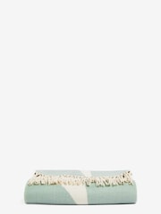 Teal Blue Super Soft Wave Throw - Image 5 of 5