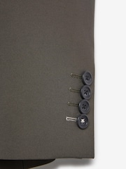 Khaki Green Slim Fit Motion Flex Commuter Suit: Jacket - Image 3 of 6