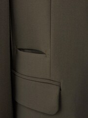 Khaki Green Slim Fit Motion Flex Commuter Suit: Jacket - Image 4 of 6