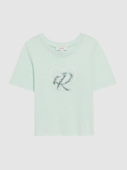 Reiss Sage Swift 4-9 yrs Embellished Crew Neck T-Shirt - Image 2 of 6