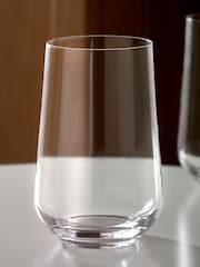 Clear Belgravia Crystal Tapered Set of 4 Tall Tumbler Glasses - Image 2 of 6