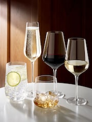 Clear Belgravia Crystal Tapered Set of 4 Tall Tumbler Glasses - Image 4 of 6