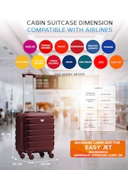 Flight Knight 45x36x20cm EasyJet Underseat 4 Wheel ABS Hard Case Cabin Carry On Hand Luggage - Image 3 of 7