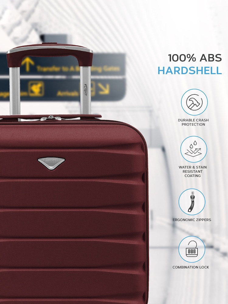 Flight Knight 45x36x20cm EasyJet Underseat 4 Wheel ABS Hard Case Cabin Carry On Hand Luggage - Image 4 of 7