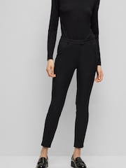 BOSS Black Anaita Cropped Slim Fit Trousers - Image 1 of 6