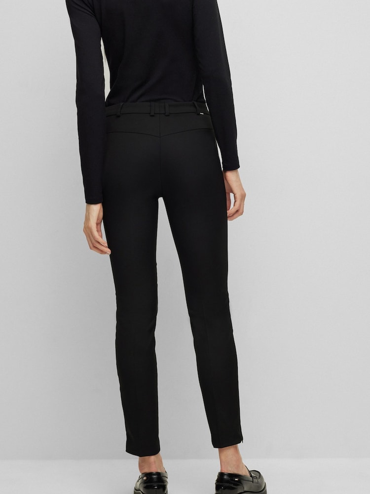 BOSS Black Anaita Cropped Slim Fit Trousers - Image 2 of 6