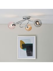 Gallery Home Chrome James 3 Bulb Ceiling Light - Image 1 of 7