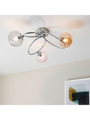 Gallery Home Chrome James 3 Bulb Ceiling Light - Image 2 of 7