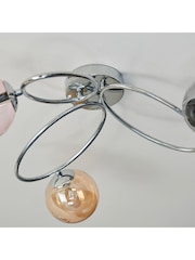 Gallery Home Chrome James 3 Bulb Ceiling Light - Image 3 of 7