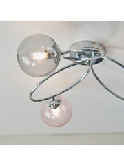 Gallery Home Chrome James 3 Bulb Ceiling Light - Image 5 of 7