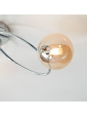Gallery Home Chrome James 3 Bulb Ceiling Light - Image 6 of 7