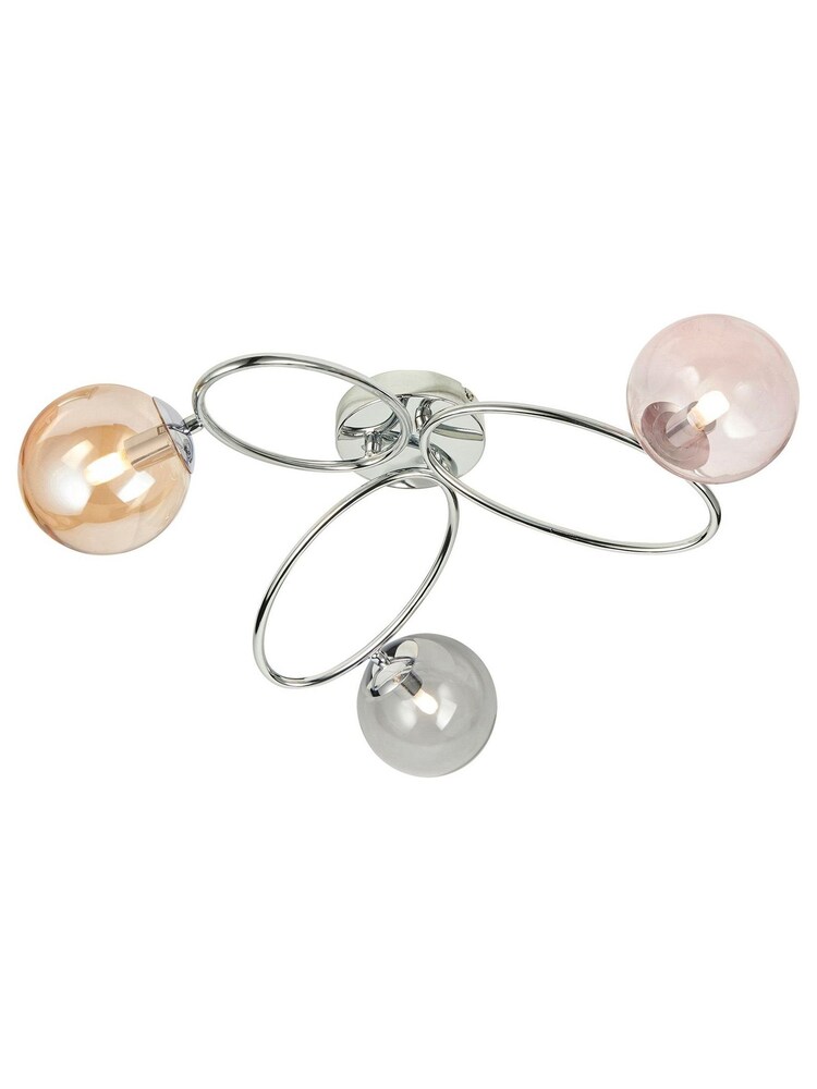 Gallery Home Chrome James 3 Bulb Ceiling Light - Image 7 of 7