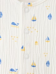 Mango White Boat Sailor Print Romper - Image 3 of 4