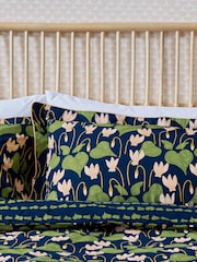 Scion Blue 100% Cotton Flower Of Love Duvet Cover and Pillowcase Set - Image 4 of 5