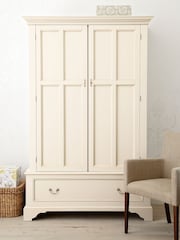 Laura Ashley Ivory Clifton Double 1 Drawer Wardrobe - Image 1 of 2