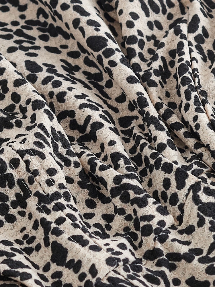 Mono Animal Print Long Sleeve Belted Jumpsuit - Image 6 of 6