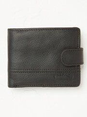 FatFace Black Seamed Leather Wallet - Image 1 of 2