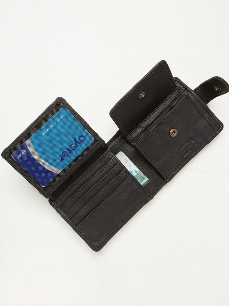 FatFace Black Seamed Leather Wallet - Image 2 of 2
