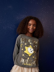 Charcoal Grey Disney Wish Crew Sweatshirt Top (3-16yrs) - Image 4 of 7