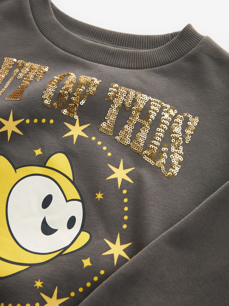 Charcoal Grey Disney Wish Crew Sweatshirt Top (3-16yrs) - Image 7 of 7