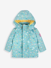 JoJo Maman Bébé Duck Egg Blue Duck Waterproof Jacket - Image 4 of 5