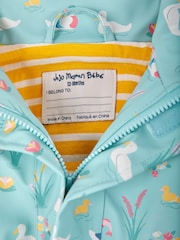 JoJo Maman Bébé Duck Egg Blue Duck Waterproof Jacket - Image 5 of 5