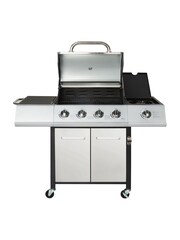 Charles Bentley Silver 5 Burner Premium Gas BBQ In Stainless Steel - Image 5 of 6