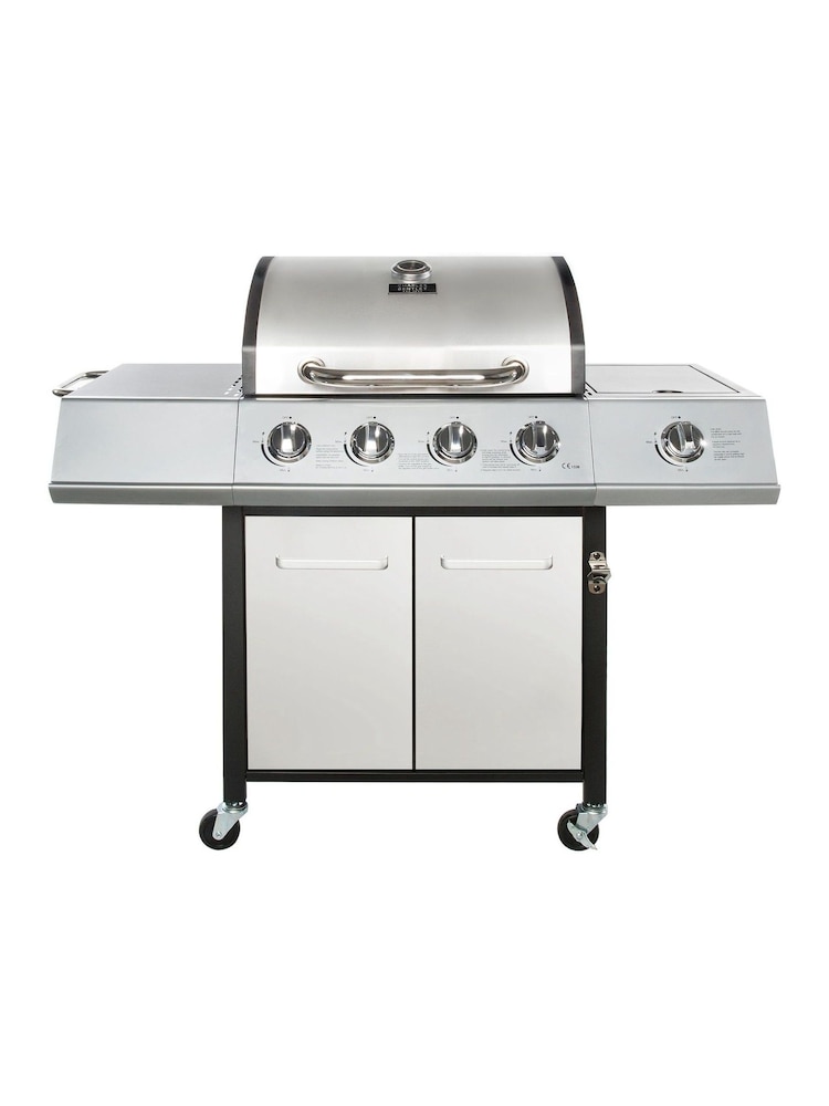 Charles Bentley Silver 5 Burner Premium Gas BBQ In Stainless Steel - Image 6 of 6