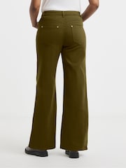 Simply Be Green Crossover Straight Leg Jeans - Image 3 of 4