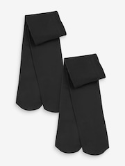 Black 2 Pack 100 Denier School Tights - Image 1 of 2