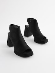 Black Forever Comfort® Flare Platform Shoe Boots - Image 3 of 8