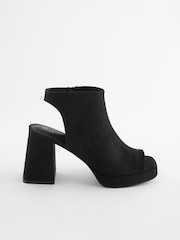 Black Forever Comfort® Flare Platform Shoe Boots - Image 4 of 8