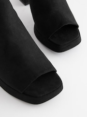 Black Forever Comfort® Flare Platform Shoe Boots - Image 7 of 8