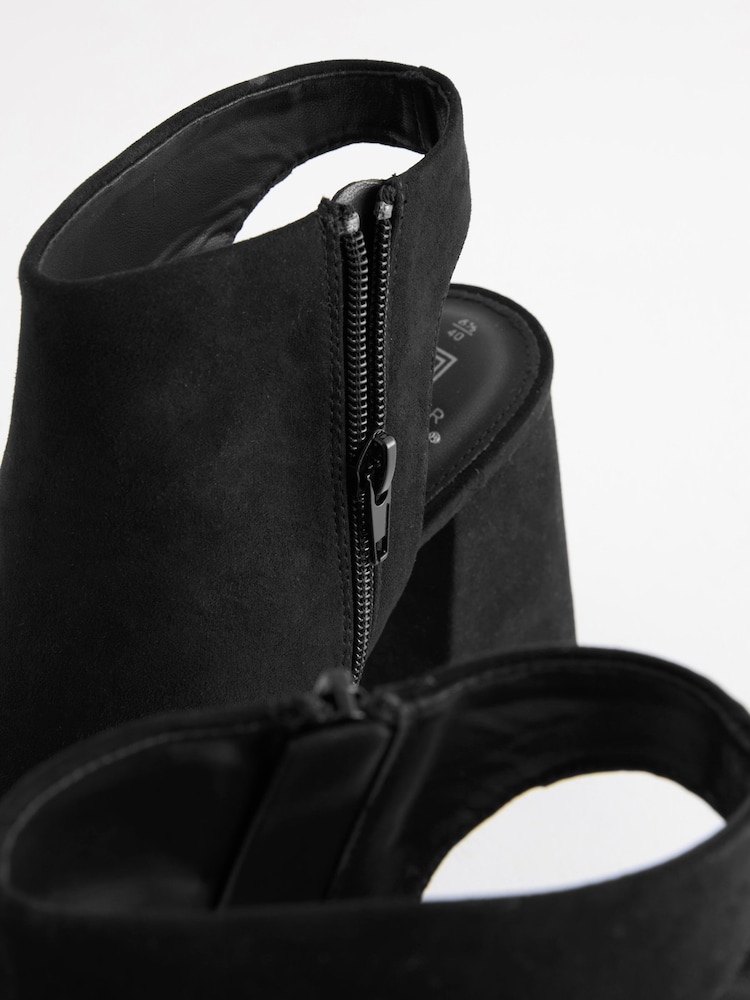 Black Forever Comfort® Flare Platform Shoe Boots - Image 8 of 8