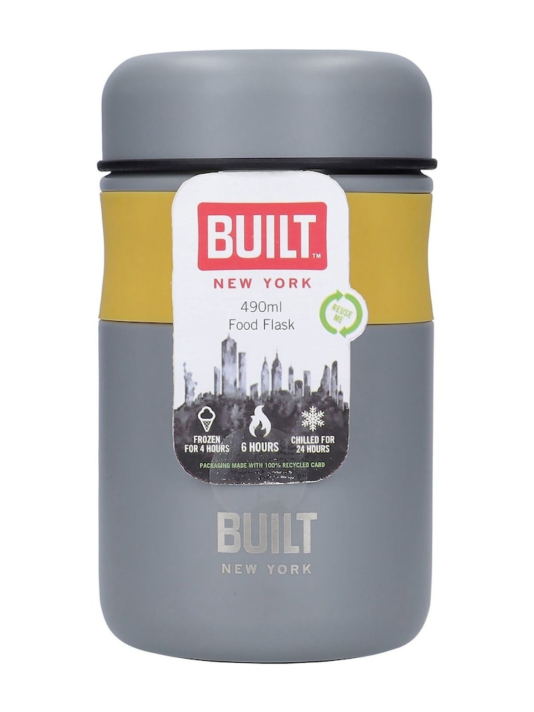 BUILT Grey Stylist 490ml Food Flask - Image 3 of 3