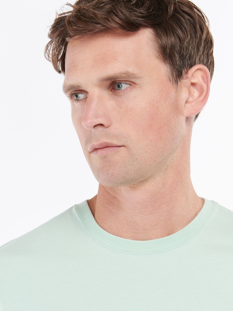 Barbour® Dusty Mint Green Mens Sports T-Shirt - Image 4 of 5