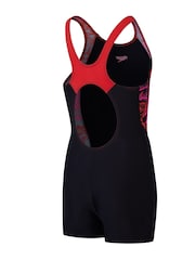 Speedo Black Printed Girls Panel Swimsuit - Image 2 of 5