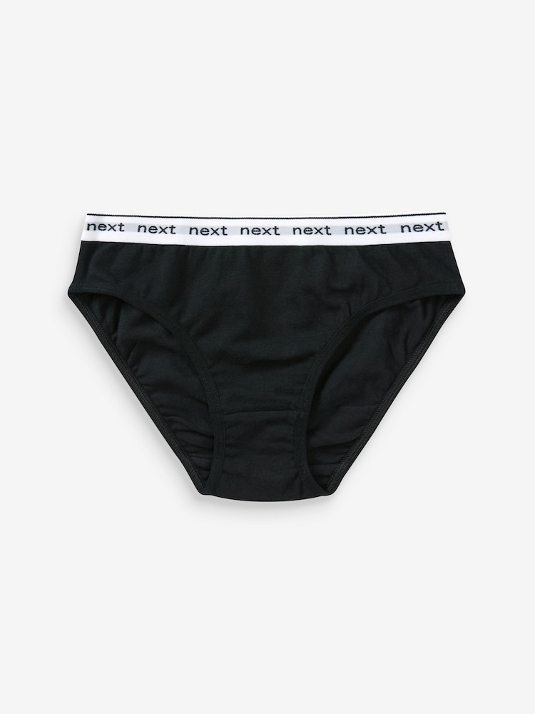 Czarne/szare/białe - 7 Pack Bikini Briefs (3-16yrs) - Image 3 of 5