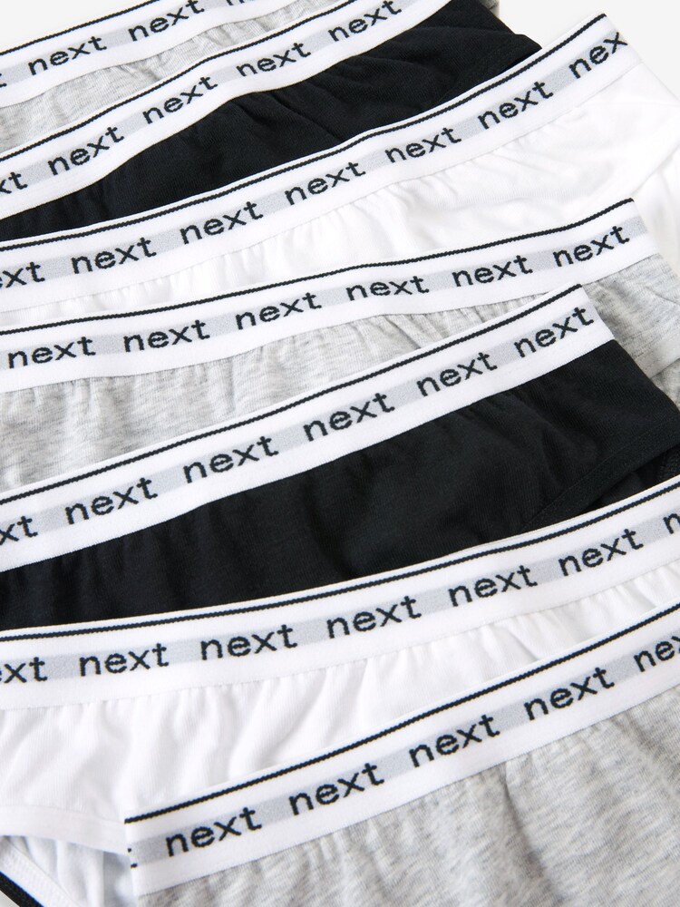 Black/Grey/White 7 Pack Bikini Briefs (3-16yrs) - Image 5 of 5 Black/Grey/White 7 Pack Bikini Briefs (3-16yrs) - Image 5 of 5