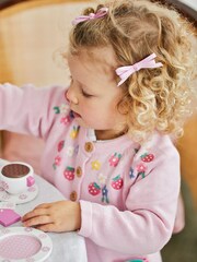 JoJo Maman Bébé Pink 2-Pack Bow Clips - Image 2 of 3