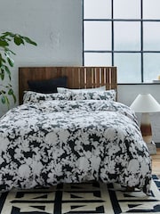 French Connection Charcoal Grey Nakuru Washed 100% Cotton Duvet Cover and Pillowcase Set - Image 1 of 3