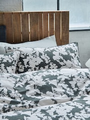 French Connection Charcoal Grey Nakuru Washed 100% Cotton Duvet Cover and Pillowcase Set - Image 2 of 3