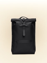 Czarny - Rains Rolltop Rucksack Bag - Image 3 of 5