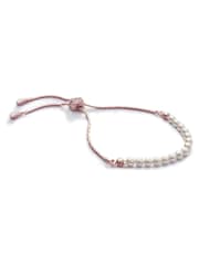 Ivory & Co Rose Gold Carlisle And Pearl Dainty Toggle Bracelet - Image 1 of 5