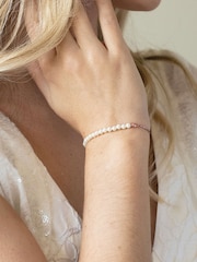 Ivory & Co Rose Gold Carlisle And Pearl Dainty Toggle Bracelet - Image 3 of 5