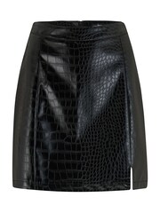Pour Moi Black Kenza Snake Pattern Faux Leather Mini Skirt - Image 4 of 5