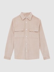 Reiss Stone Colins Corduroy Button-Through Overshirt - Image 2 of 5