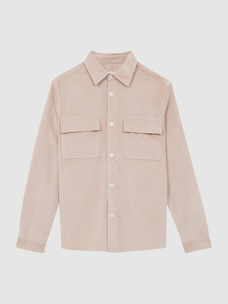 Reiss Stone Colins Corduroy Button-Through Overshirt - Image 2 of 5