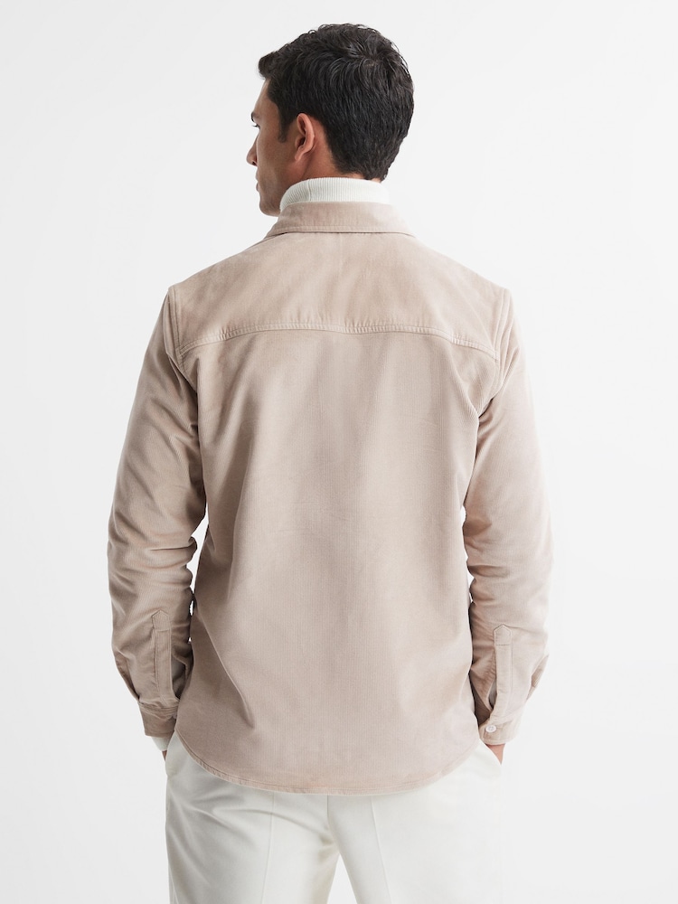Reiss Stone Colins Corduroy Button-Through Overshirt - Image 5 of 5
